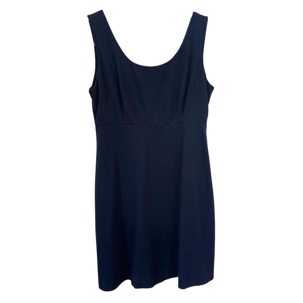 BP Nordstrom Mini Dress‎ Vintage 90s Navy Blue Rayon Blend Solid Size M